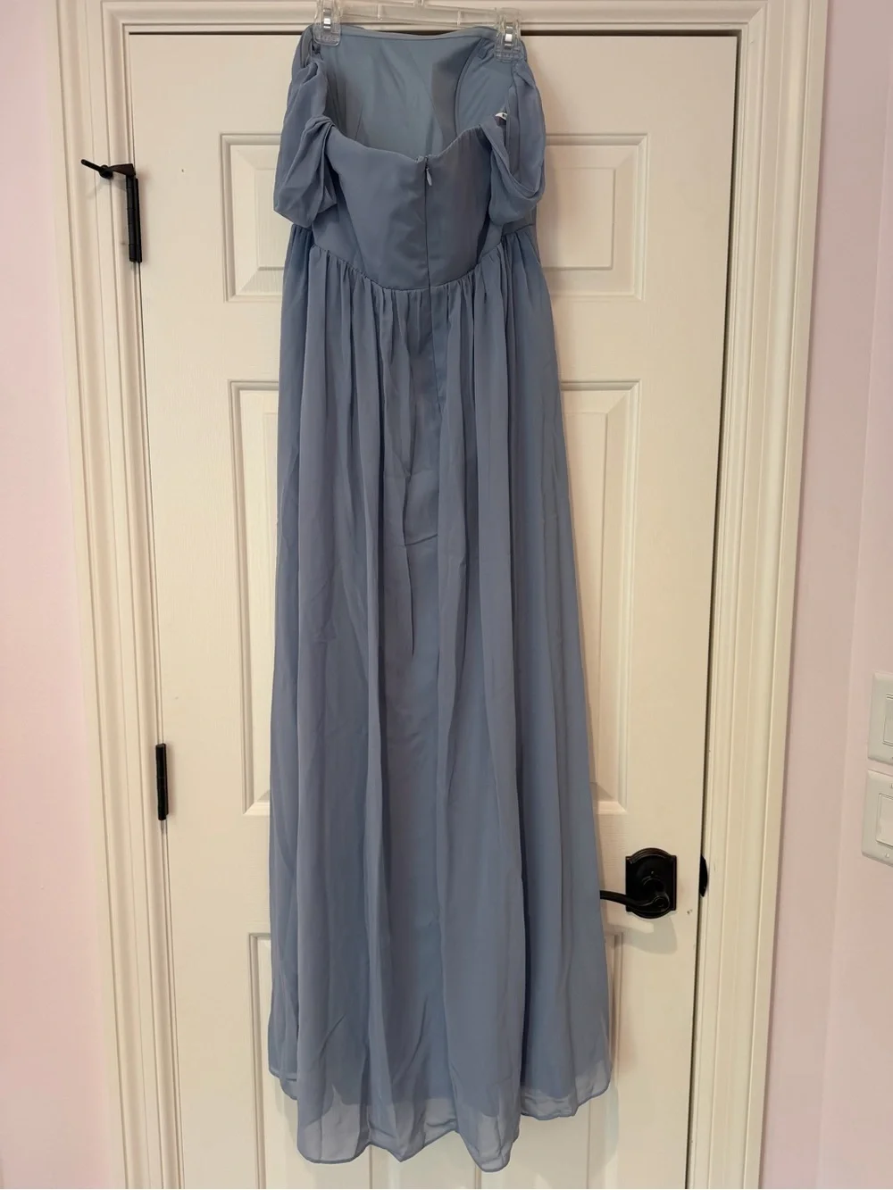 Birdie Grey Dusty Blue Chiffon L - Picture 3 of 5